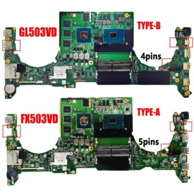 For ASUS GL503G GL503VD FX503V FX503VD Motherboard W/ I5 I7 CPU GTX1050 GPU 