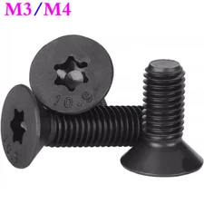 M3 M4 Grade 10.9 Alloy Steel Flat Head Countersunk Star Torx Machine Screws Bolt