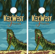 Key West Florida Cornhole Board Wrap LAMINATED Wrap Decal Vinyl Sticker 4780