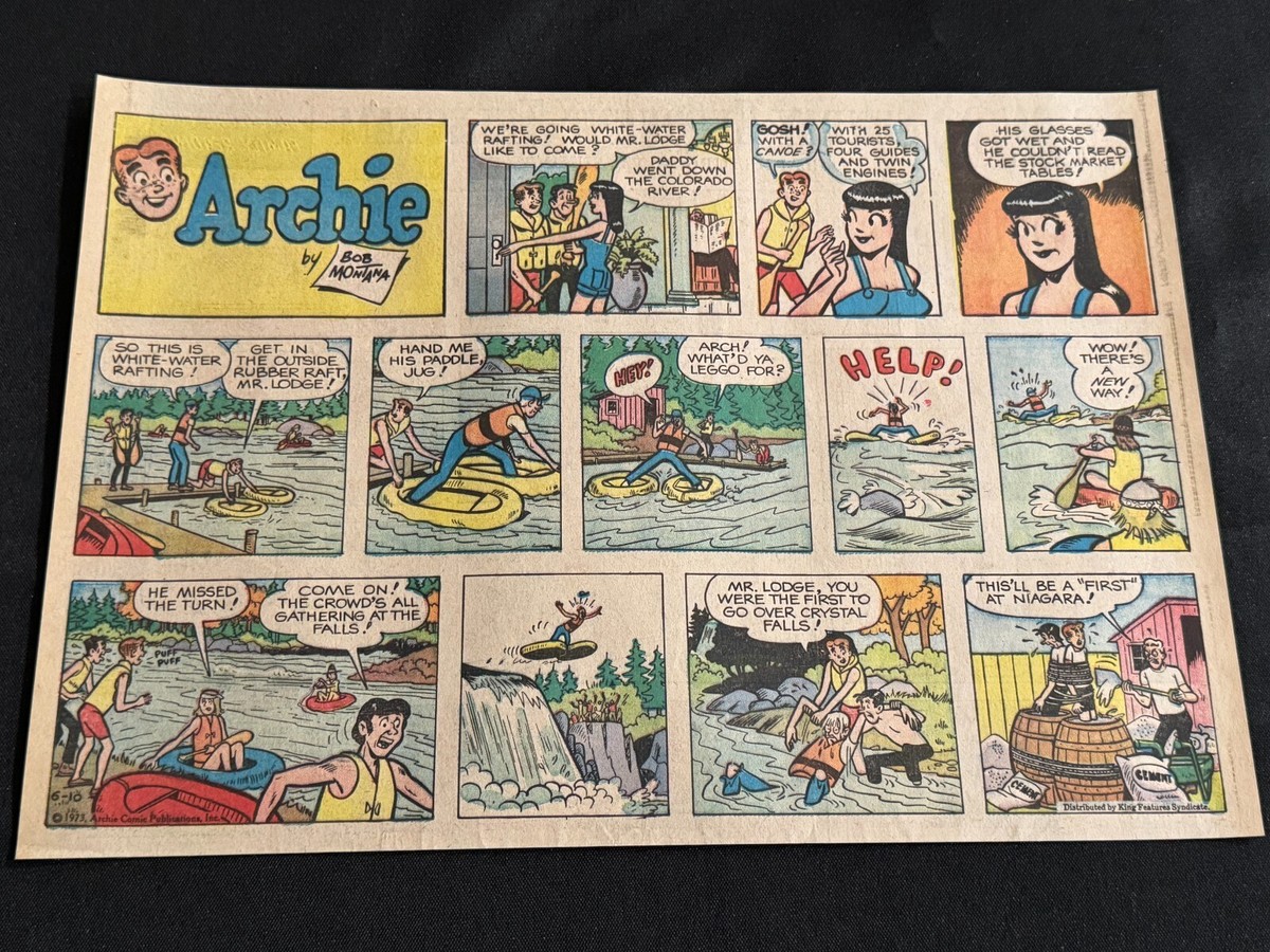 H04 ARCHIE by Bob Montana Lot of 25 Sunday Half Page Comic Strips 