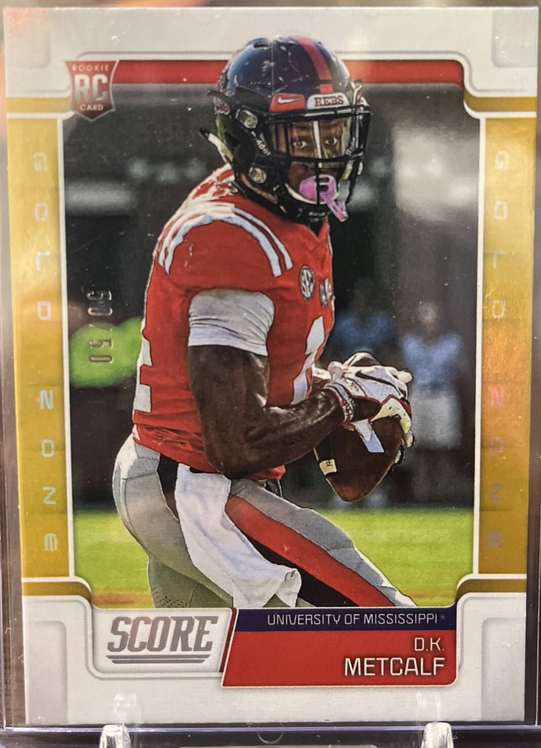 DK Metcalf Panini Score #352 Gold Zone