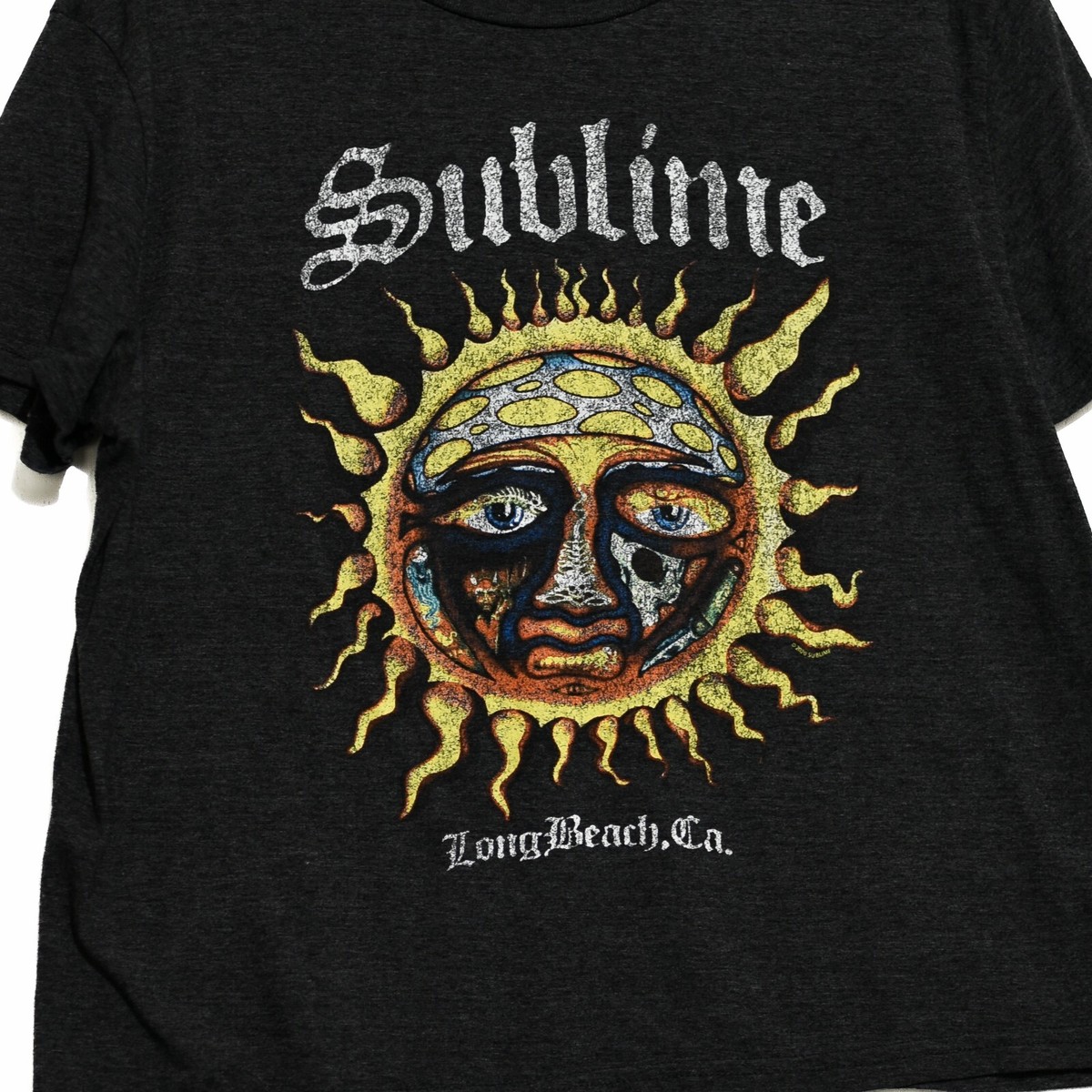 Sublime Men Black T Shirt Long Beach CA Graphic Sun Logo