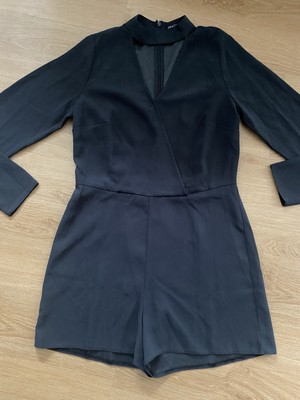 Melrose Kurzer Overall Schwarz Gr.38 / Gr.M NEU! Eleganter Einteiler Choker-Look