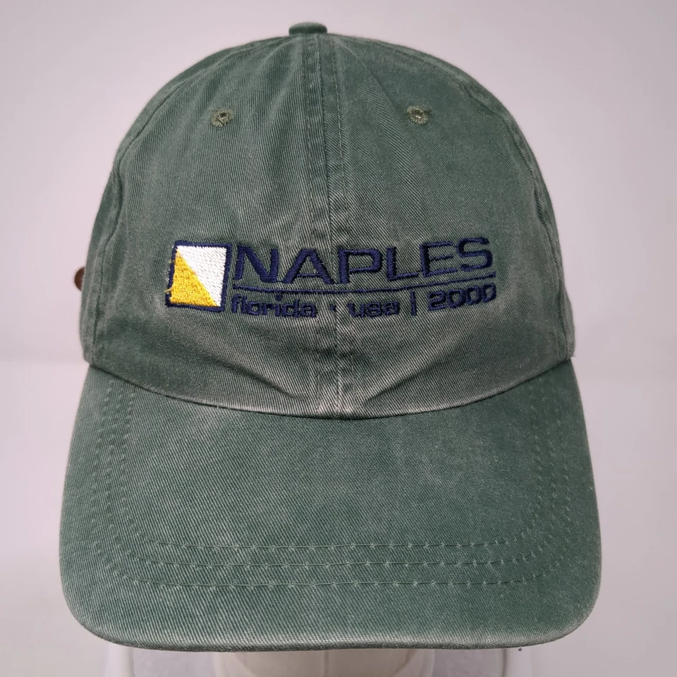 Chapéu Slideback Nápoles 2000 Verde Tamanho Único Bordado Fahrenheit Vintage - Imagem 2 de 4