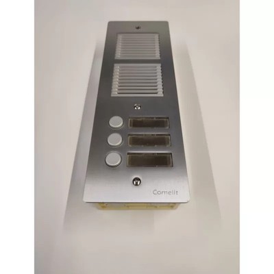 Comelit 3003//n 3-Button Recessed Aluminum Push Button