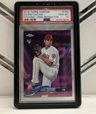 2018 Topps Chrome #150 Shohei Ohtani Rookie (RC) Pink Refractor PSA 10 Gem Mint