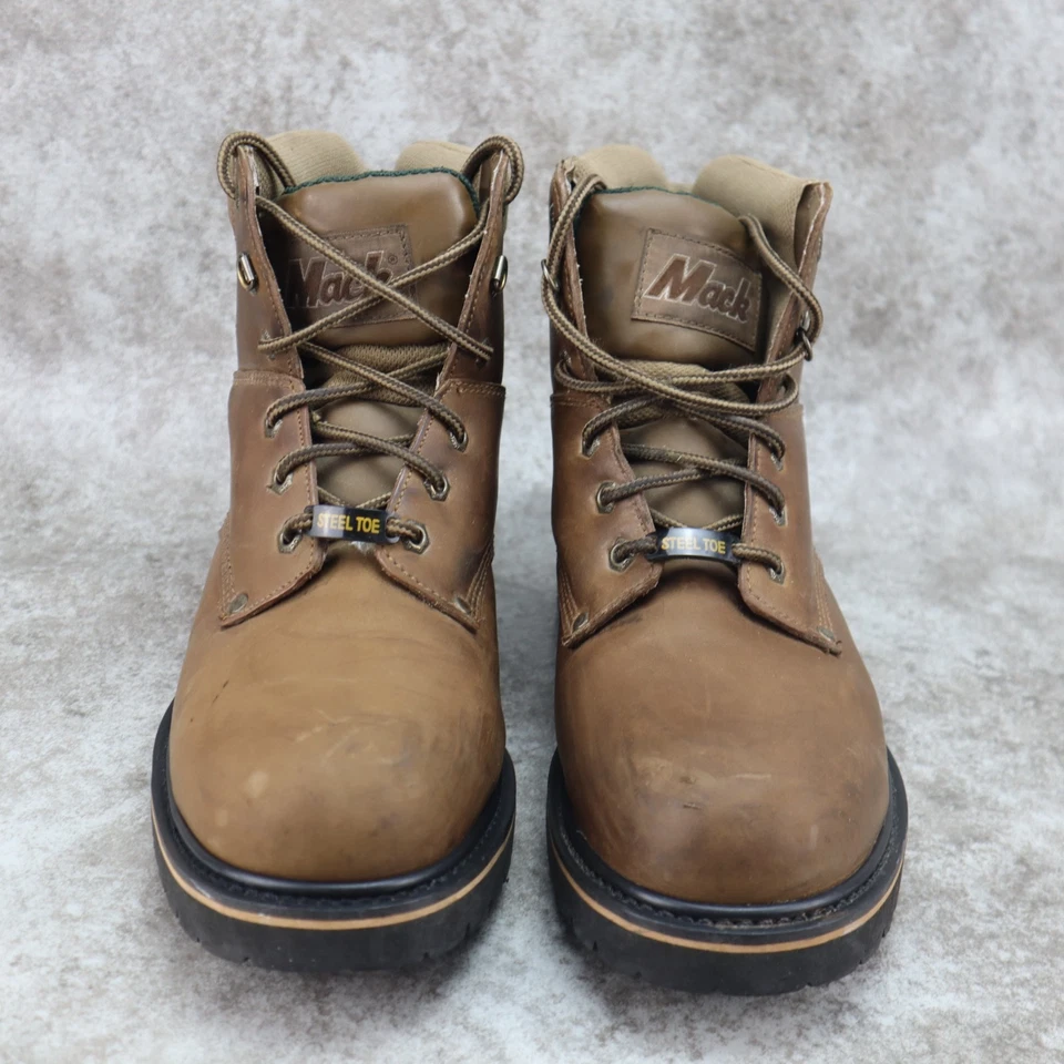 Botas de Trabajo Mack Puntera de Acero Cuero Marrón Para Hombre Talla 12 Foto 2 de 4
