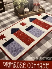 PATTERN Saltbox House & Fireworks Quilt Table Runner NEW Primrose Cottage EASY!