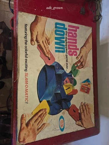 "HANDS DOWN" Board Game 1964 IDEAL  Vintage Complete