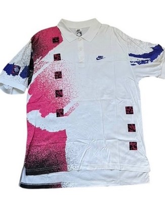 Nike Challenge Court Andre Agassi John McEnroe Tennisshirt XL