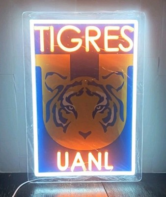 Tigres UANL Neon Light Led Wall Sign Bar , Liga Mx , Mexico 16 X 11 Pulgadas