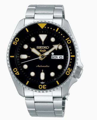 Seiko 5 Sports Men's Black Watch - SRPD57K1 (Brand New Sealed)