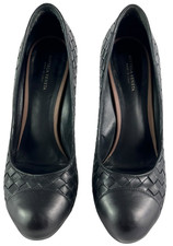 BOTTEGA VENETA Black Woven Intrecciato Leathe...