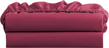 FreshCulture Queen Fitted Sheet Only 2 Pack - Hotel Queen-2Pack, Burgundy