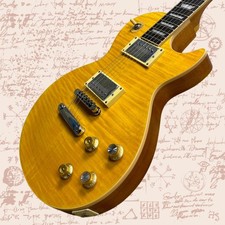 Standard Electric Guitar Matte Yellow Color Rosewood Fretboard Flame Maple Top