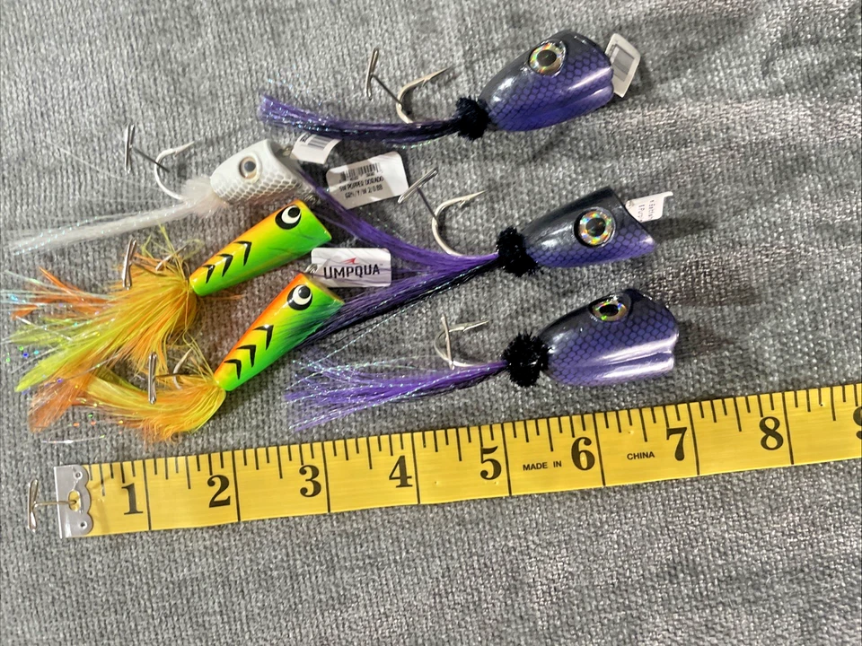 MOSCAS DE AGUA SALADA UMPQUA - Lote de 6 - Nuevas - Poppers (Pesca con mosca AF) Foto 3 de 4