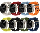 For Apple Watch Ultra 1/2/3 Strap Series SE3 11/10/9/8/7/6/5 Silicone Band Strap