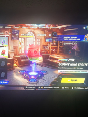 Fortnite Battle Pass Sprite Set Gummy King Batman Holofoil Fire Gold Boss