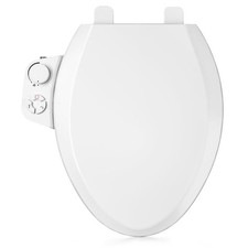 ZMJH S001-B1 Bidet Toilet Seat Non-Electric, Fits Elongated Toilets, Dual Noz...