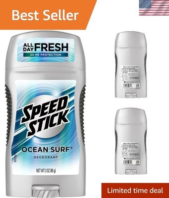 Chemical-Free Ocean Surf Deodorant for Men - 3 oz Stick with 24-Hour Protection