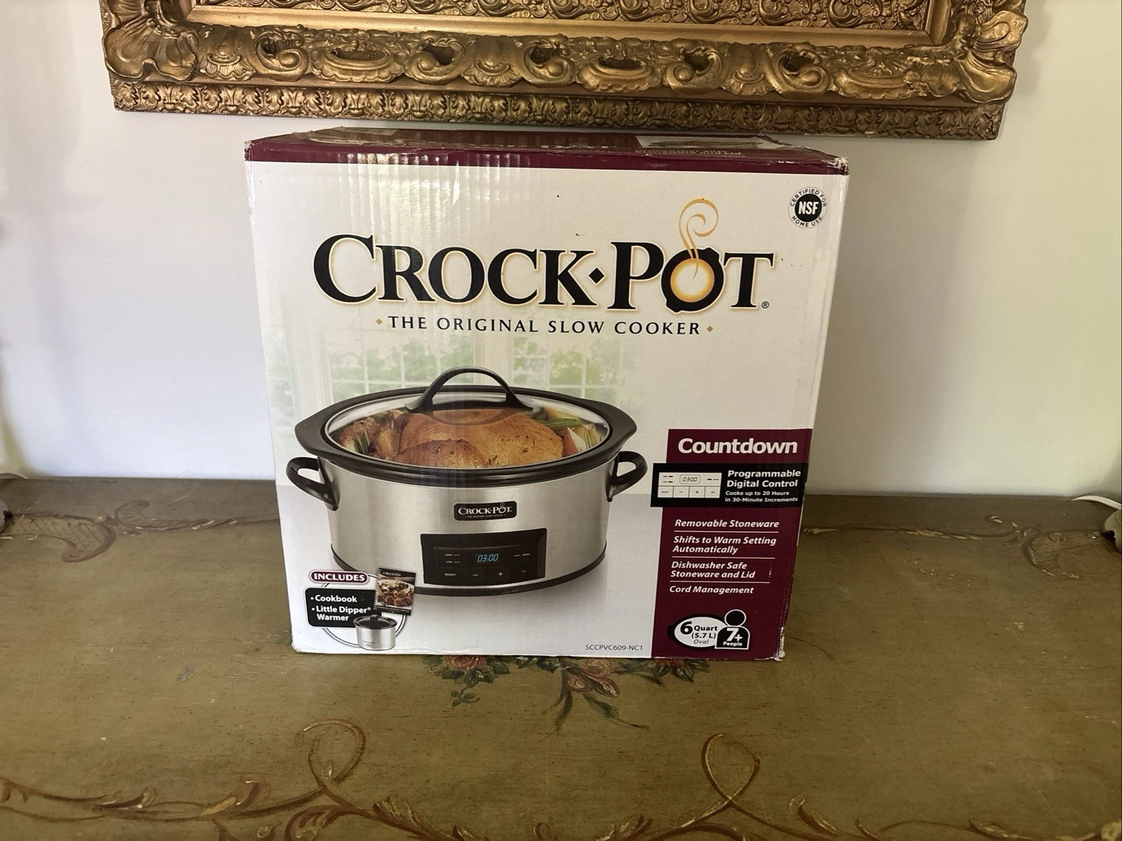 Crock-Pot 6 Quart Cook & Carry Programmable Slow Cooker Digital Timer Steel
Opens in a new window or