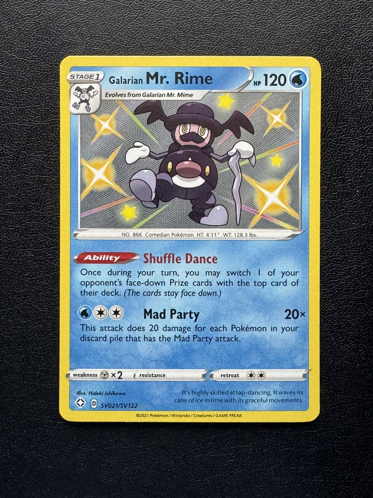 Galarian Mr. Rime SV021/072 Shining Fates Rare Shiny NM