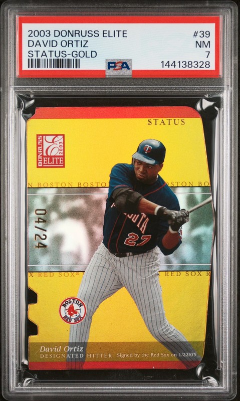 2003 Donruss Elite David Ortiz Status Gold 04/24 PSA 7 POP 2