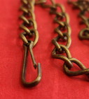 Stamped MACHINERY HALL Watch Fob w Chain: 1893 World's Columbian Exposition — photo 7