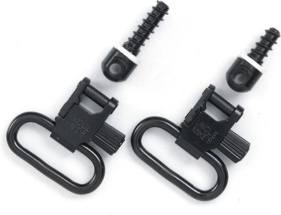 Uncle Mikes 1'' Quick Detach Super Sling Swivel Set Blue Wood Screws