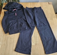 GEORGE Black Tracksuit Jacket & Bottoms, 4-5 years, Cotton Rich Casual Sports PE