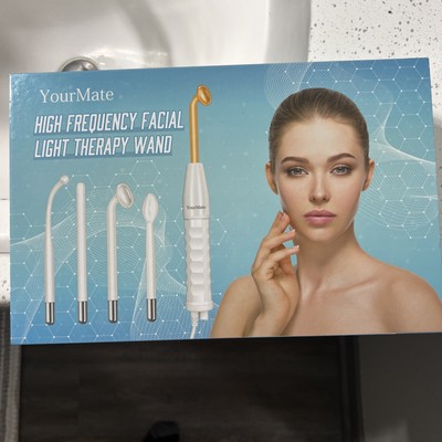 YourMate High Frequency Wand Facial Light Therapy Wand Device with Neon Tubes...