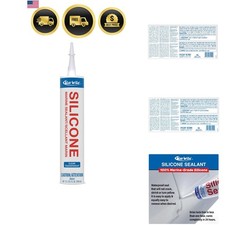 Marine Silicone Sealant - Clear 10.1 Oz - Waterproof, Durable, UV Resistant, ...