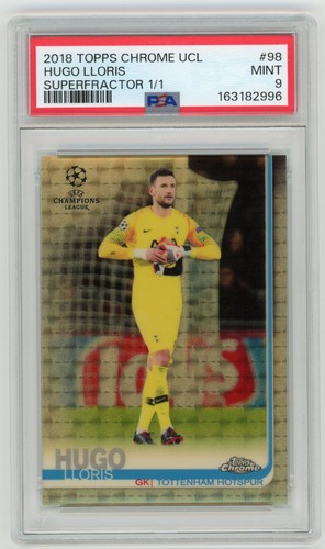 2018 Topps Chrome UEFA UCL Hugo Lloris Superfractor 1/1 PSA 9 Tottenham Hotspur