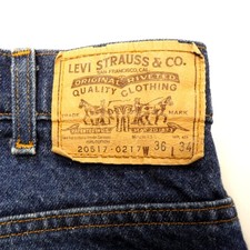 Vtg 70s Levis 20517 Boot Cut Flare Jeans Orange Tab Mens 34 x 34 USA Tag 36x34 