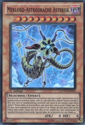 YuGiOh Meklord-Astrodrache Asterisk EXVC-DE015 Super Rare NM 1st