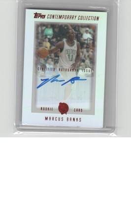 2003-04 Topps Contemporary Collection #26 Marcus Banks Red #/50 B29R3C53