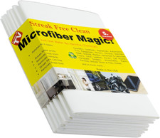 Microfiber Magic Streak Free Cleaning Cloth 6 Pack Clean Any Surface with Just W