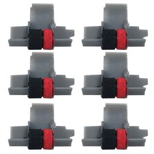 6 Pack IR-40T Black and Red Calculator Ink Rollers IR40T For