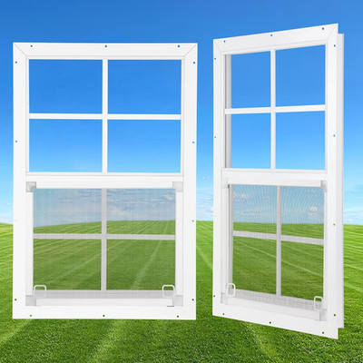 18'' X 27'' Shed Windows 2 Pack, Small Sliding Window with Tempered Glass & Metal