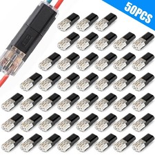 50 pcs Double-Wire Plug-in Connector, Cable Clamp Locking Buckle, AWG 18-22