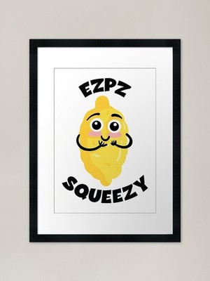 Ezpz Lemon Squeezy gerahmter Kunstdruck gerahmtes Wandbild Poster Leinwanddruck Bild