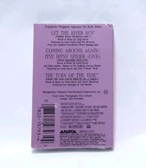 Carly Simon Let The River Run (1989) Single Theme From Working Girl Cassette New - Image 2 of 3