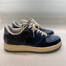 A Bathing Ape Bapesta FS 001 Navy Blue/Sky Blue/Blue 2006 OG size UK 8 Nigo Era