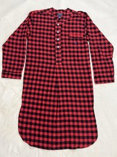 Polo Ralph Lauren Buffalo Plaid Long Flannel Pajama Nightshirt Men’s Size M 