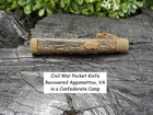 Old Rare Vintage Antique Civil War Relic Confederate Pocket Knife Appomattox VA