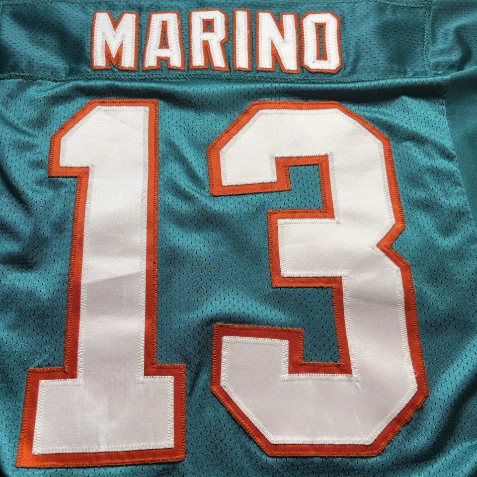 Camiseta deportiva vintage Dan Marino auténtica Wilson línea Aqua Pro talla 48 cosida Foto 3 de 4