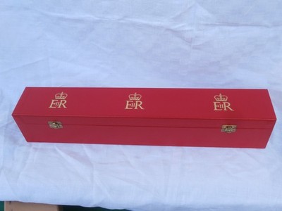 Queen Elizabeth II. Royal Red Dispatch Box Document Scroll Case