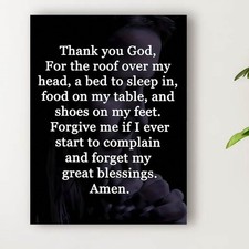 2D Inspirational Religious Canvas Wall Art Bible Verse Poster Home Office Decor