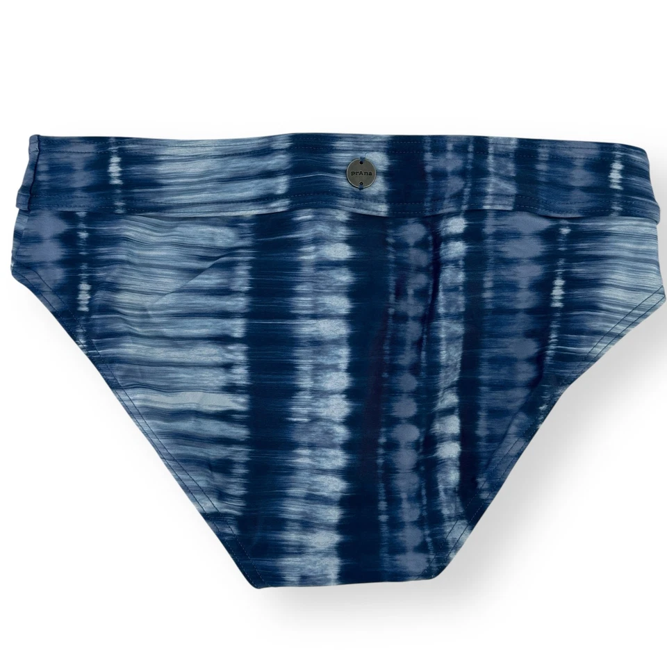 Pantalones de bikini Prana Marta talla XS azul Belice Hazy Days traje de baño tie dye Foto 3 de 4