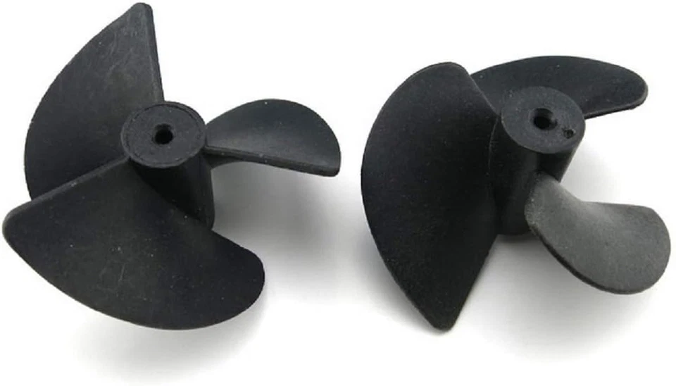 12 piezas hélices de barco de radiocontrol accesorios de 3 paletas para eje de motor de 2 mm modelo de envío RC Foto 2 de 4